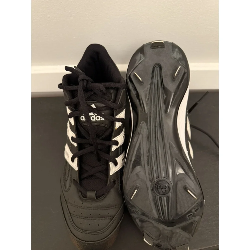 Adidas Afterburner Men's Baseball Cleats Carbon Black White Size‎ 9 FV8805 New